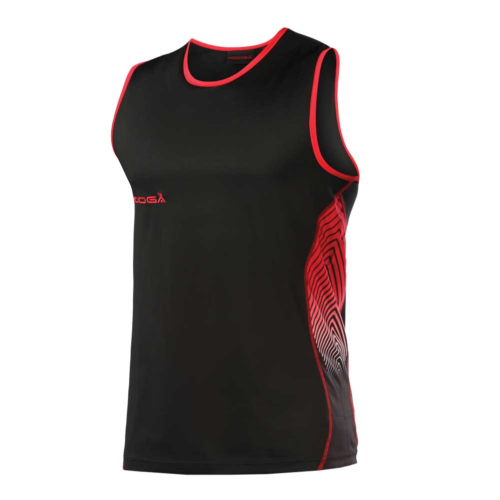 KOOGA rugby training muscle vest [black/red] image