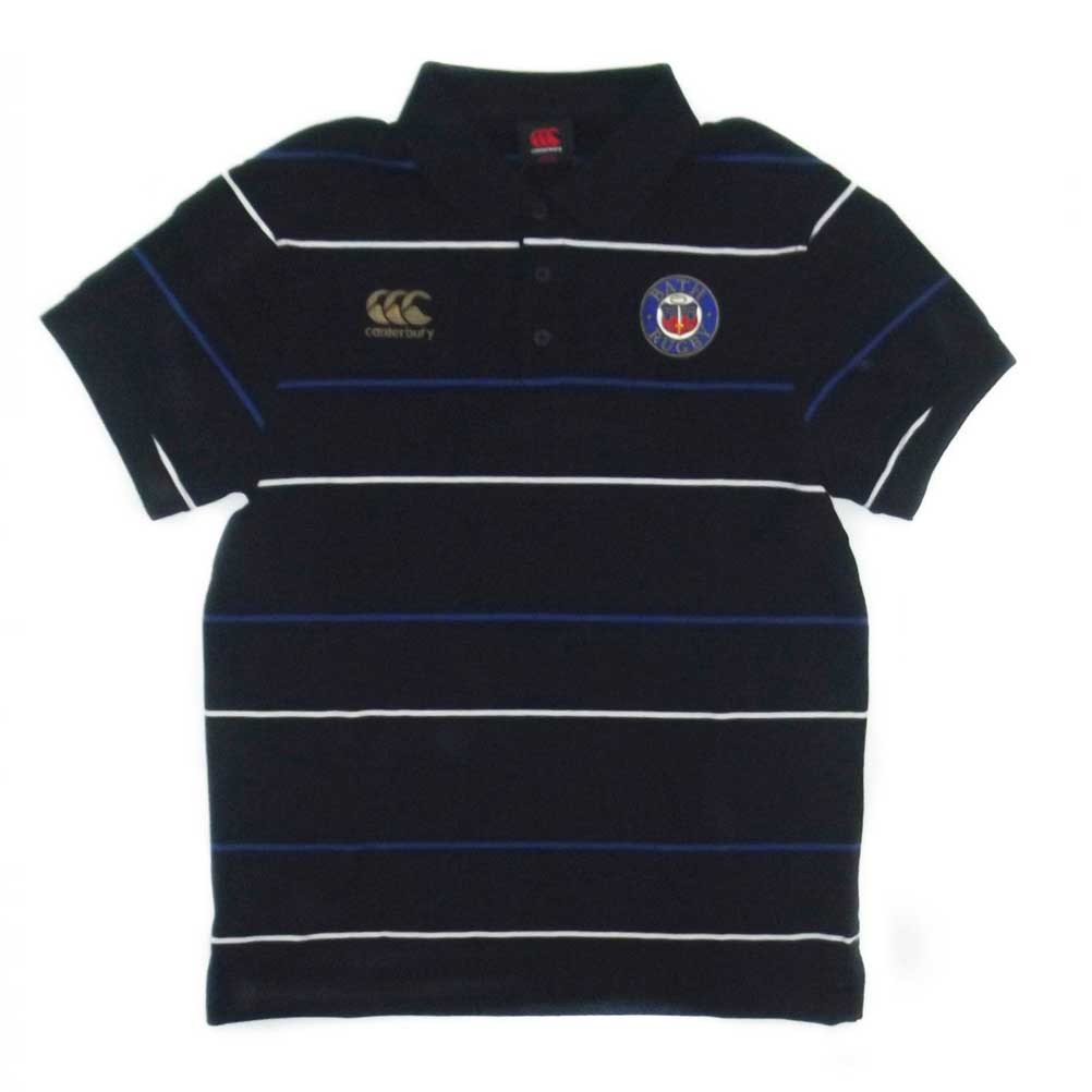 CCC Bath Rugby Cotton Stripe Media Polo Shirt [black ...
