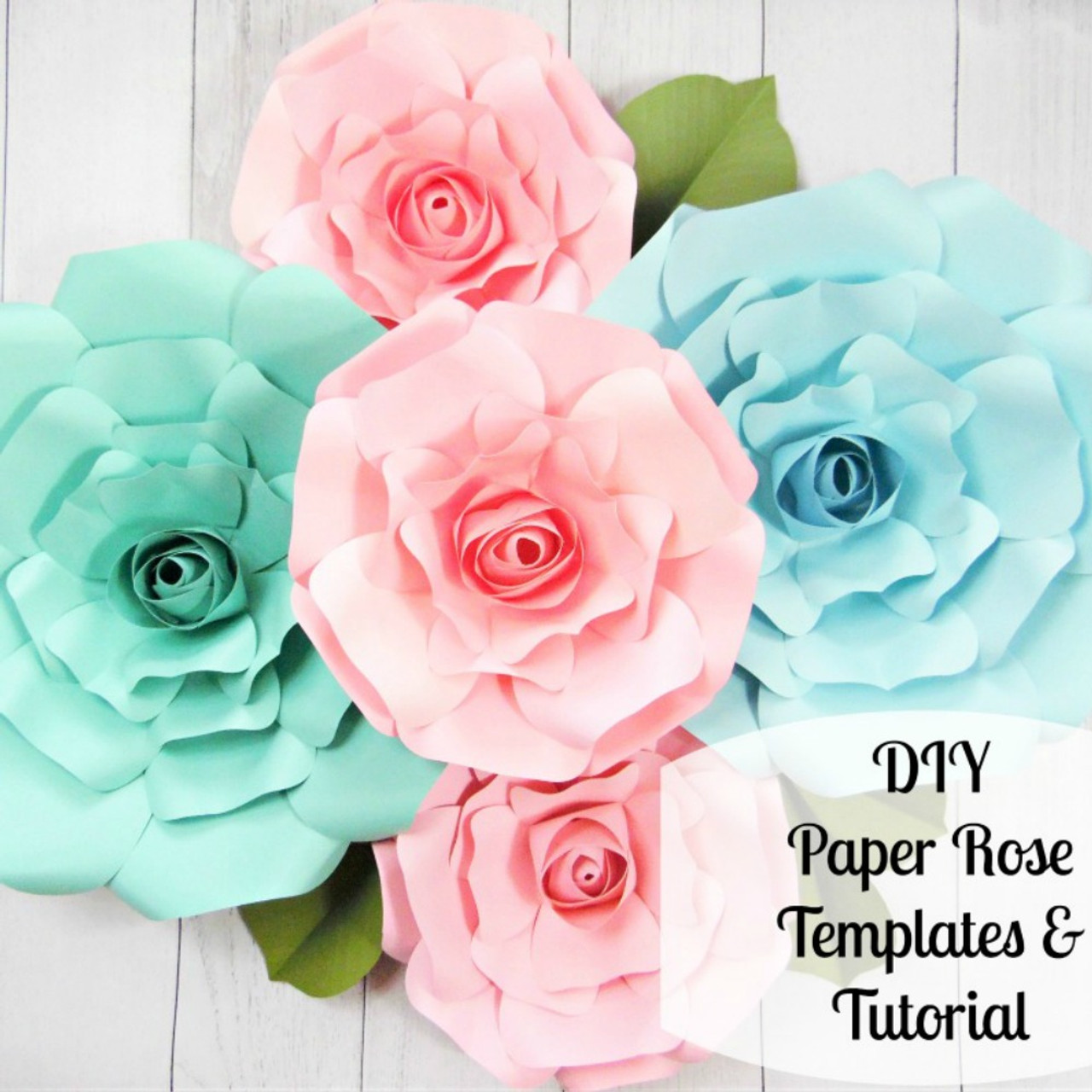Download Giant Paper Rose Templates- Regina Style - Catching Colorflies