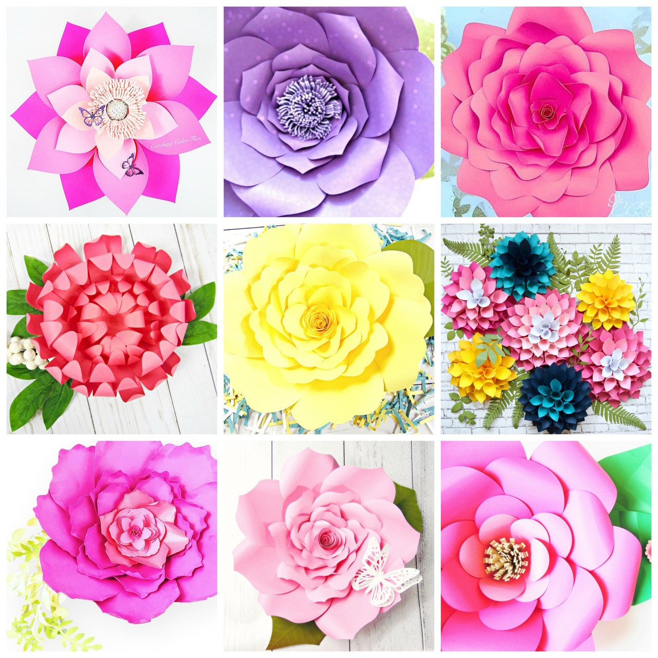 Free Free 250 Free Large Paper Flower Templates Svg SVG PNG EPS DXF File