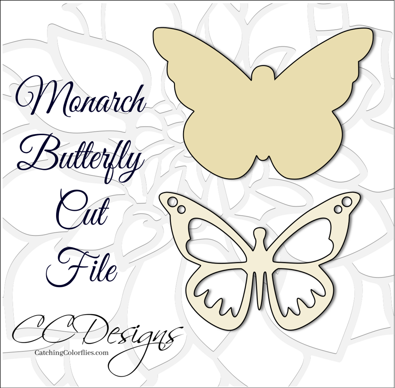 Monarch Butterfly SVG Cut File and PDF Template - Catching ...