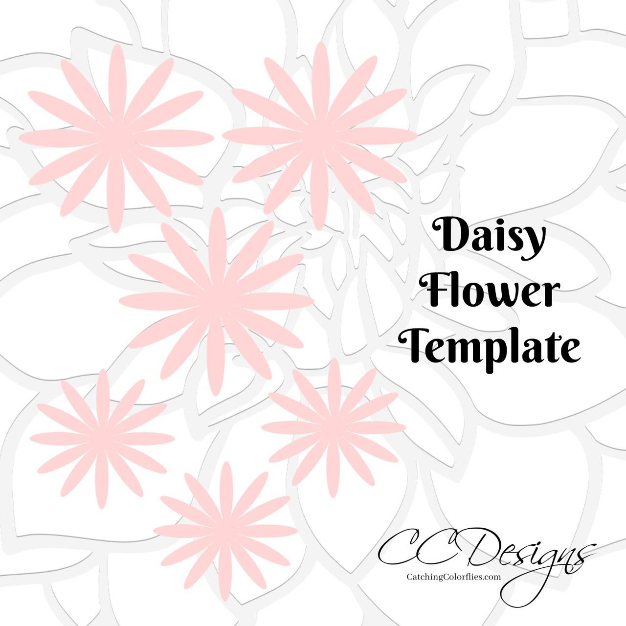 Download Small Gerbera Daisy Paper Flower Template - Catching ...