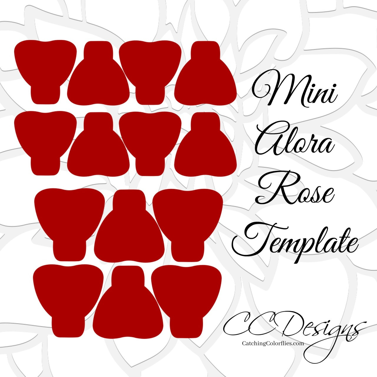 Mini Alora Rose - Small Paper Flower Rose Template ...