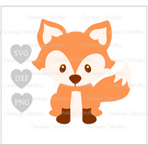 Svg fox illustration greeting cards