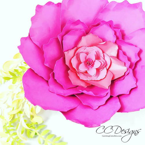 giant paper peony templates catching colorflies peony paper flower template
