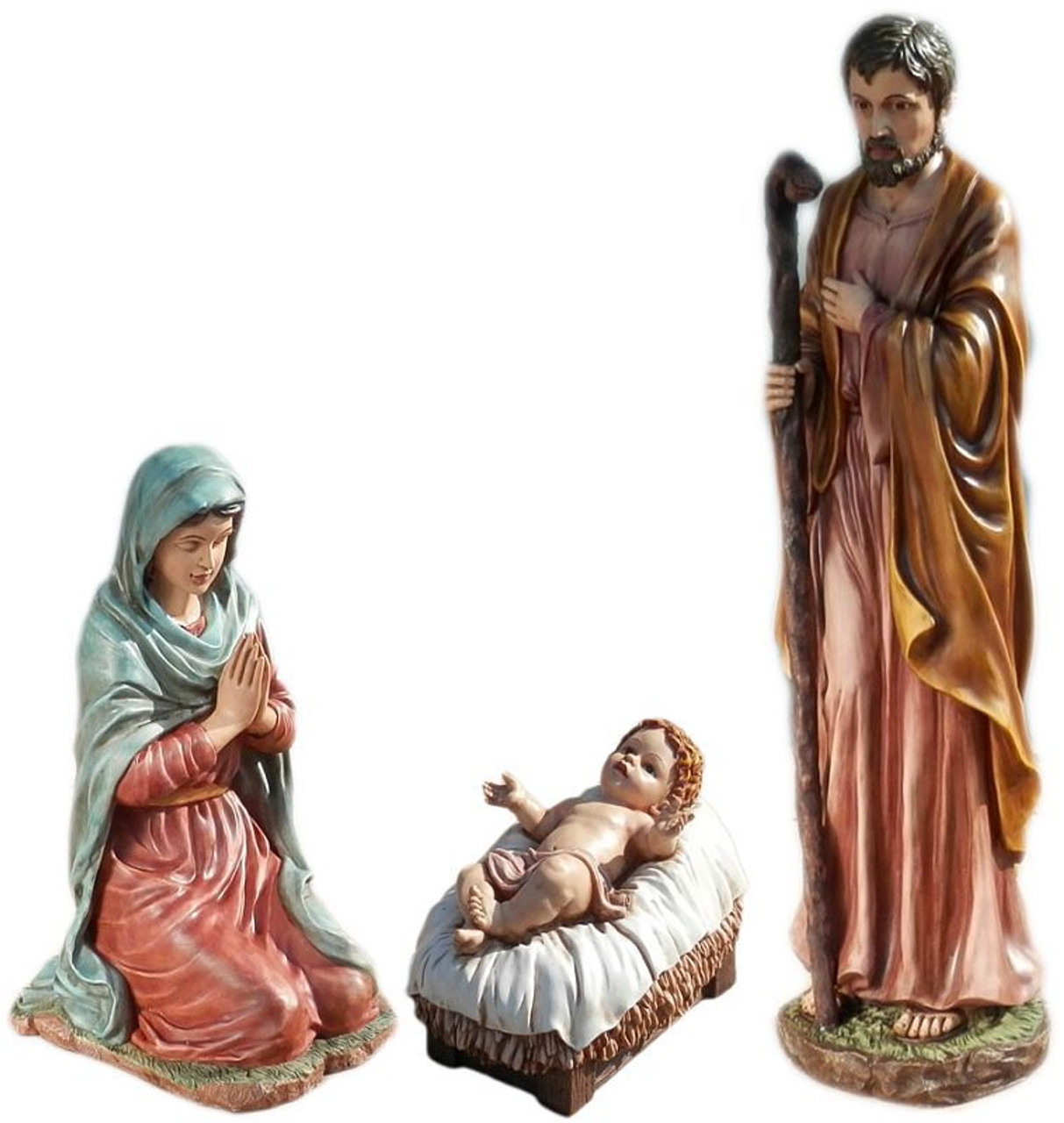 3 Piece Nativity | Holy Family | Hand-Painted | 39