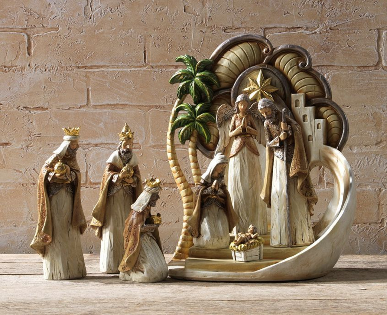 8 Piece Contemporary Nativity Set Wood Look 14 1 2 RAZ3416393   8 Piece Nativity Set Resin Statue Figures Raz3416393  00295.1413300748.1280.1280  41223.1473089299 