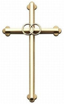 Wedding Wall Cross High Polish Plain Cross Over Satin Finish Budded Cross Gold Rings At Center 8 Inches Made In Italy CTNC303  36078.1481055201.350.350 ?c=2