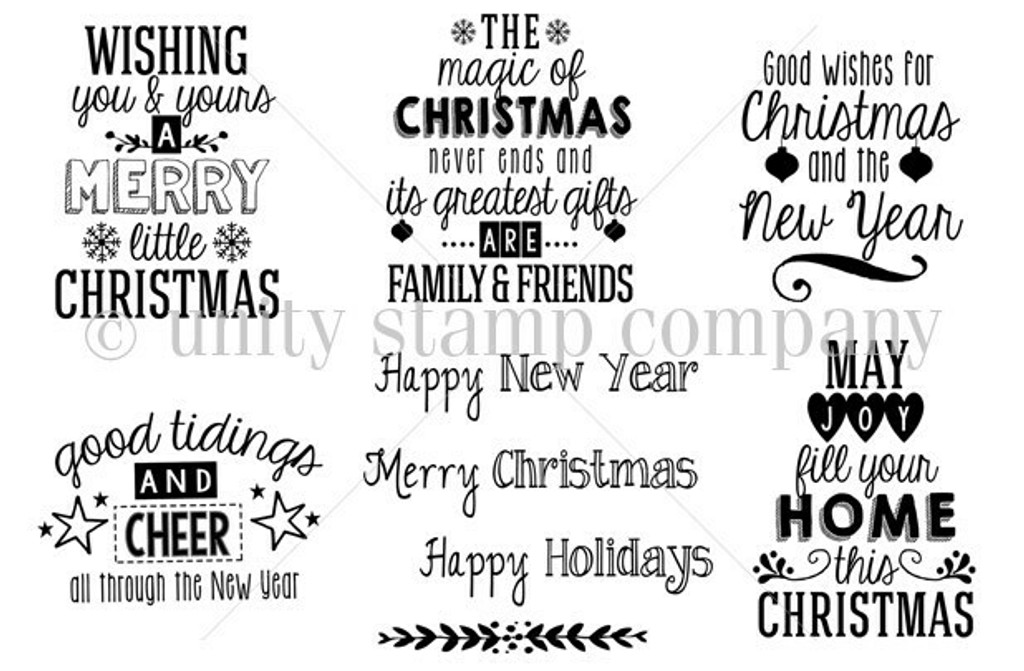 magic of christmas november 2014 sentiment kit unity stamp company christmas sentiment