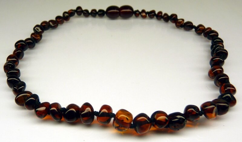 cherry amber teething necklace