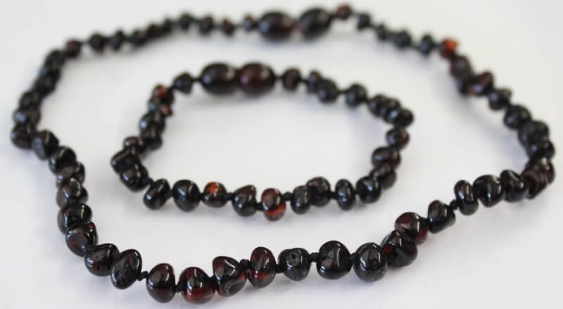 cherry amber teething necklace