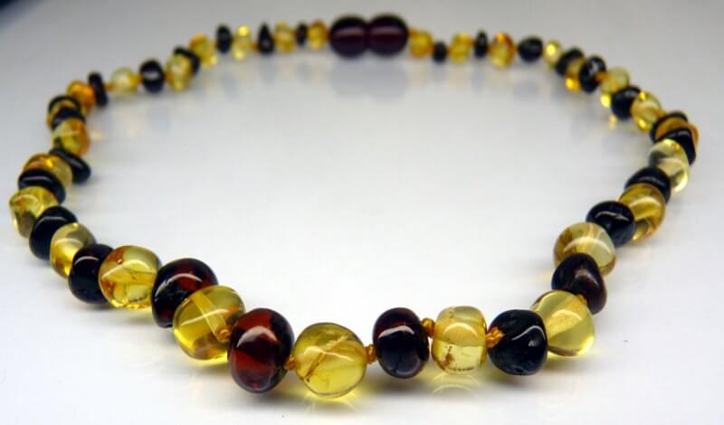 cherry yellow amber teething necklace