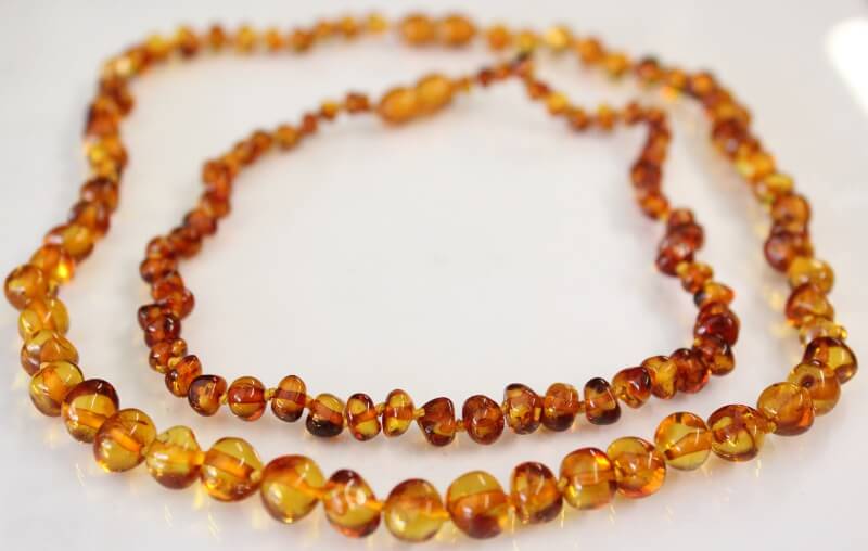 cognac amber necklace for mum and baby