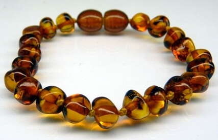 cognac amber teething bracelets
