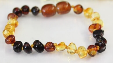 dew drop amber teething bracelets