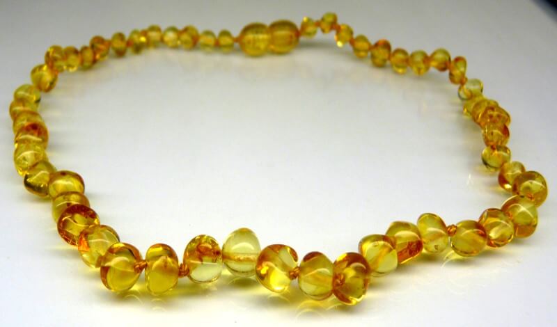 honey amber teething necklace