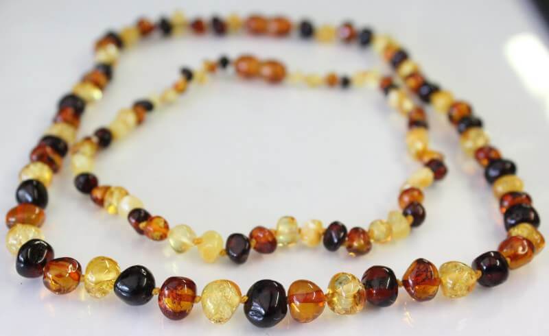 multicolor amber necklace for mum and baby