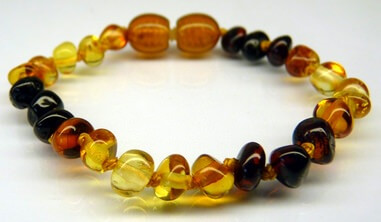 rainbow amber teething bracelets