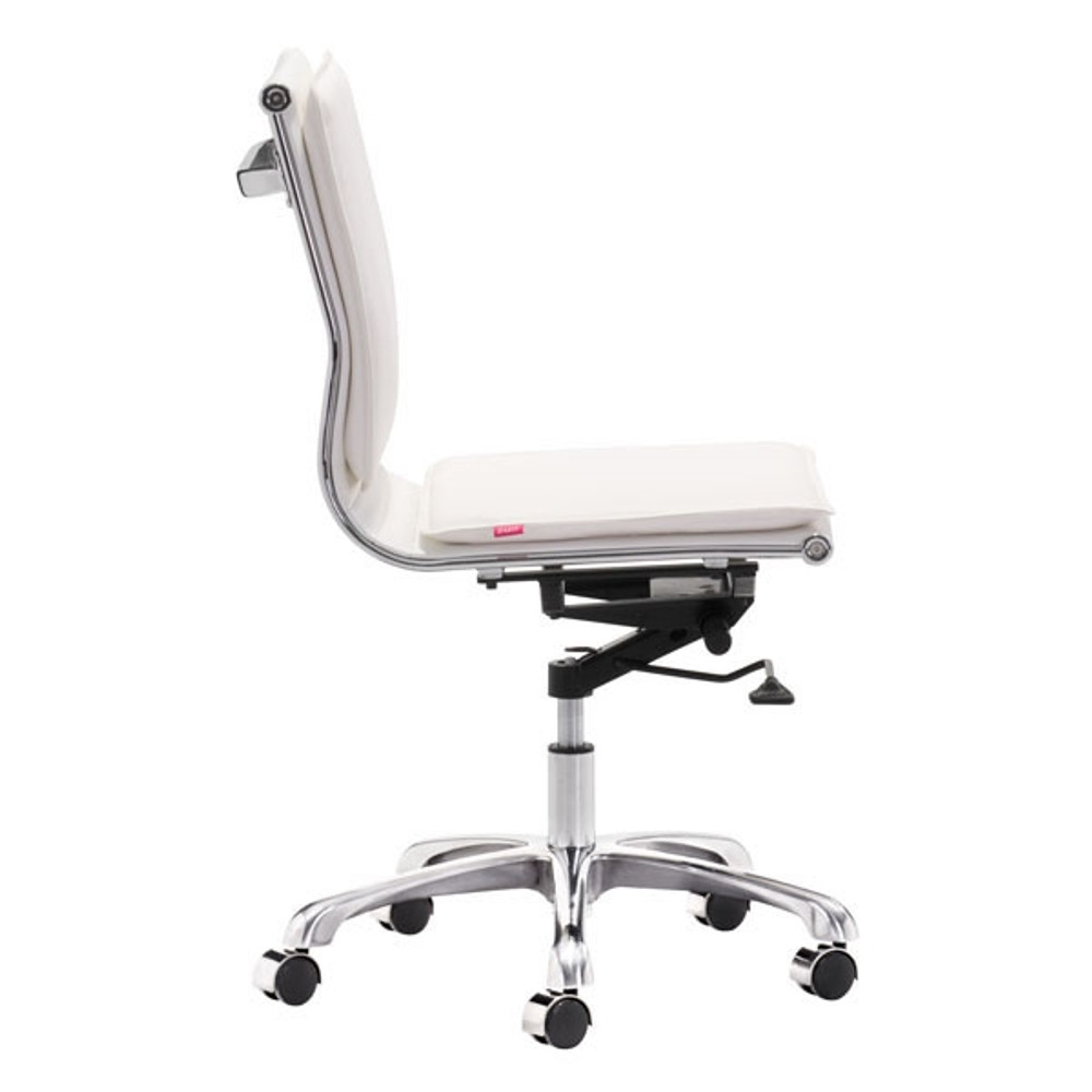 zuo modern lider plus armless office chair white