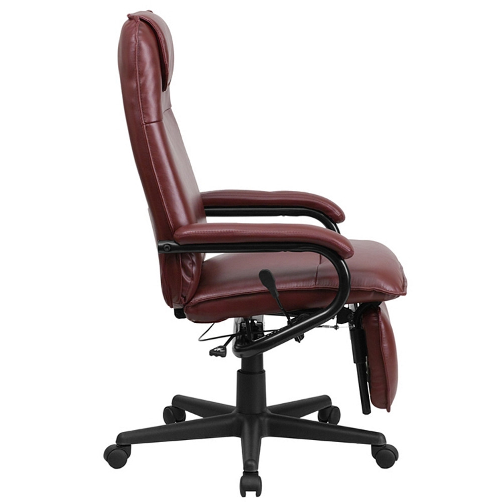 flash furniture high back burgundy leather executive reclining
