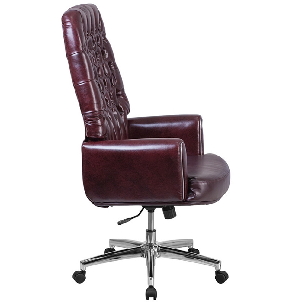 flash furniture high back traditional tufted burgundy leather