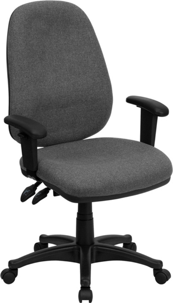 flash furniture high back gray fabric executive swivel chair with
