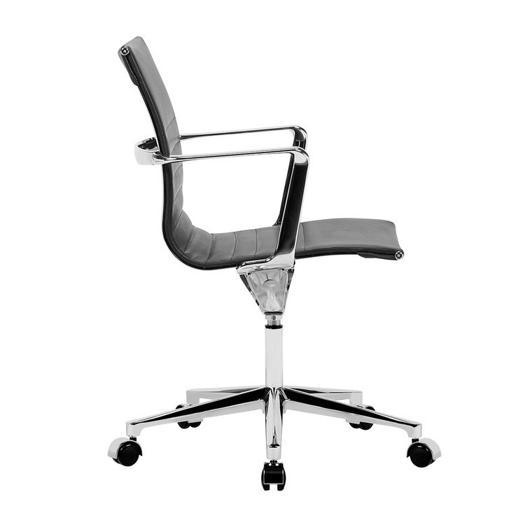 Fine Mod Em Office Chair Mid Back, Black