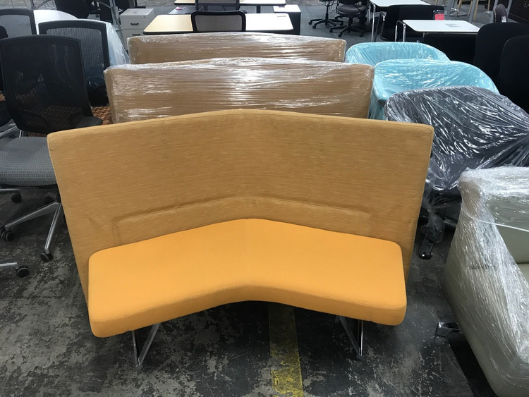 Keilhauer Talk Mid Back Sofa Mustard Color