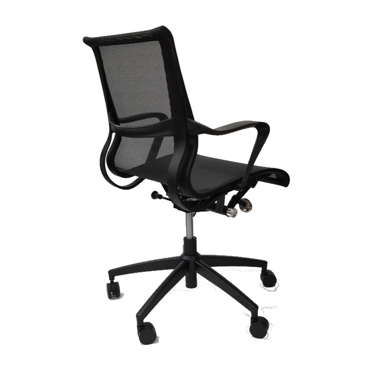 Flash Furniture Conference Eames Setu Style Mid Back Task Chair in Black