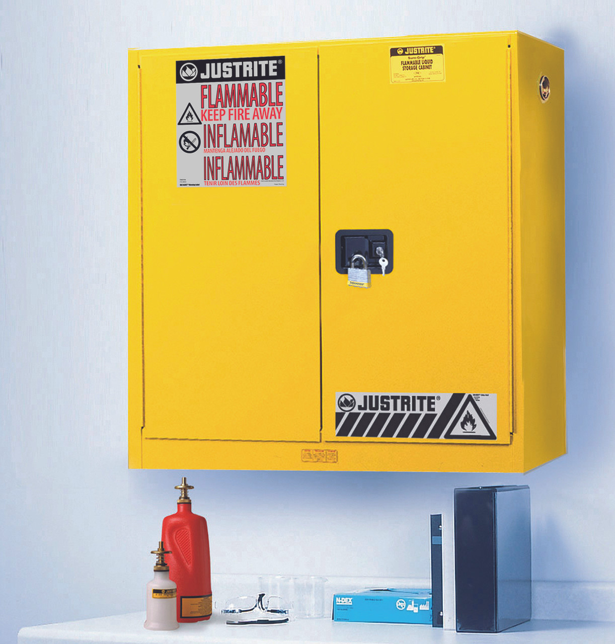 Justrite 893400 20 Gal. Wall Mount Flammable Safety Cabinet