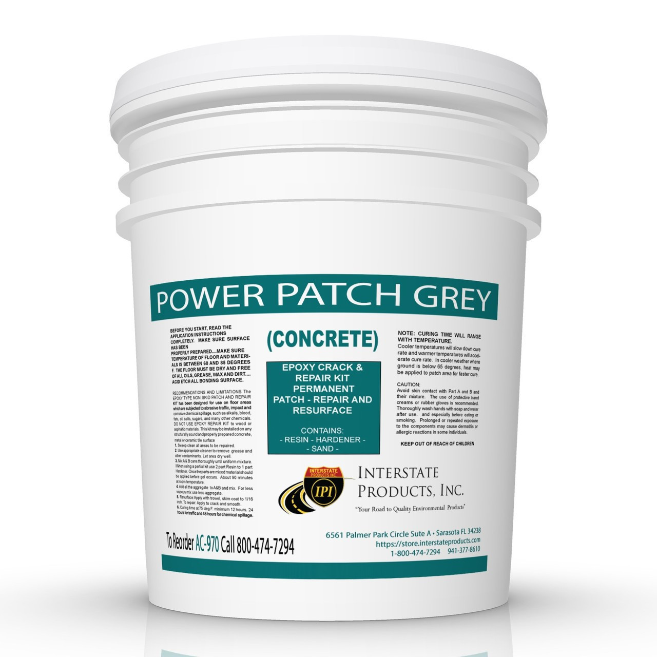 Power-Patch Concrete Epoxy Kit (Grey)
