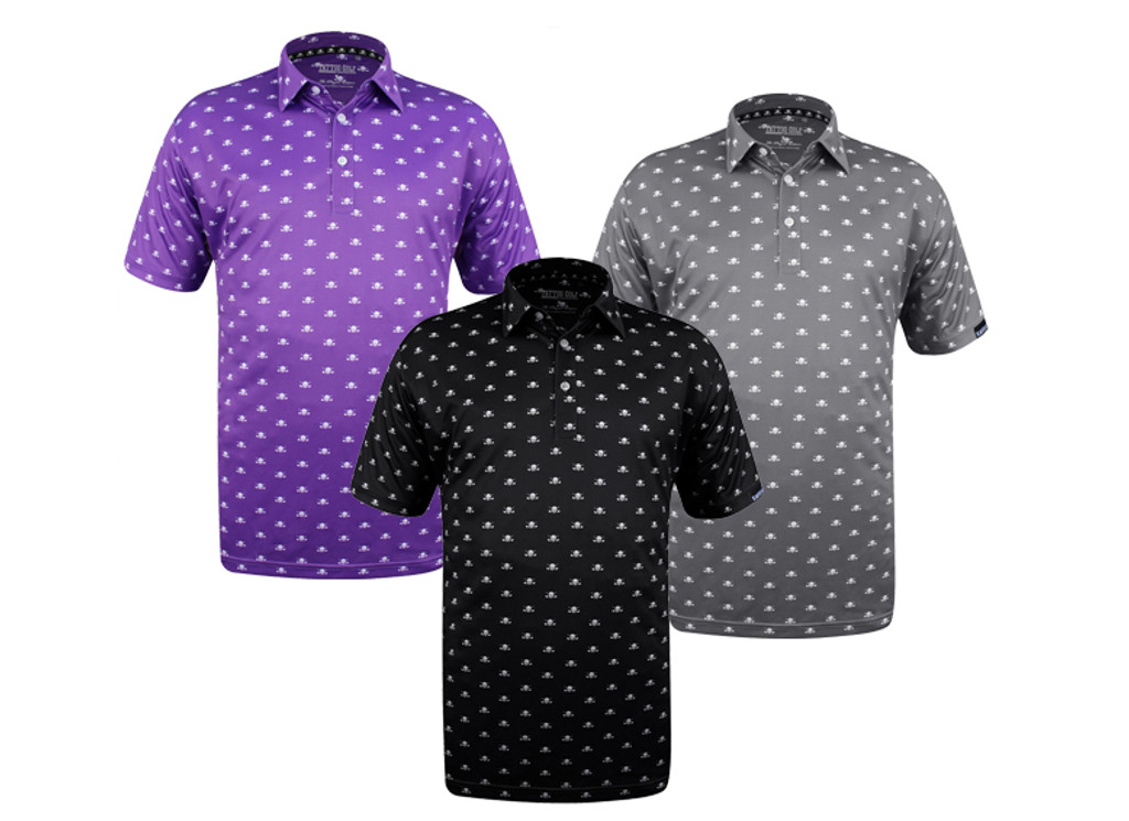 Now Available Micro Skulls Golf Shirts