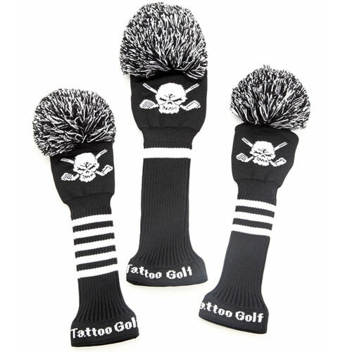 Old School Knit club covers. Clubs are not cheap so protect your investment with this retro knit covers for your driver, 3 wood, and 5 wood or hybrid. Save $10 when purchasing all 3!