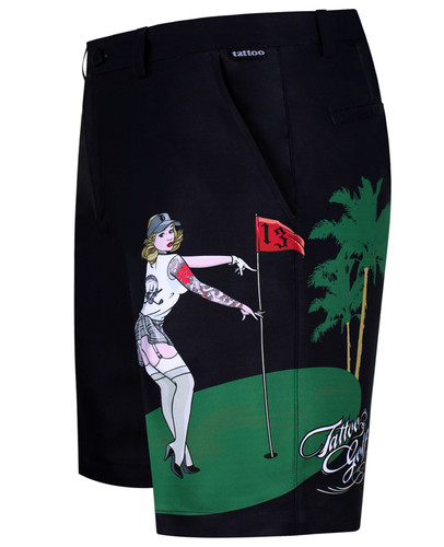 Our favorite Pin Up Girl is back! Sublimation print golf shorts with Pro Cool Technology for a super-cool and comfortable fit & feel.