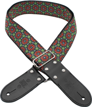 DSL Jacquard JAC20-PATCH-RED Red/Black Weave Guitar Strap DSL Jacquard JAC20-PATCH-RED Red/Black Weave Guitar Strap