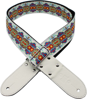 DSL Jacquard JAC20-MEX-RED Red/White Weave Guitar Strap DSL Jacquard JAC20-MEX-RED Red/White Weave Guitar Strap