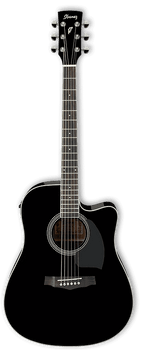 Ibanez PF15ECE BK Acoustic/Electric Guitar Black Ibanez PF15ECE BK Acoustic/Electric Guitar Black