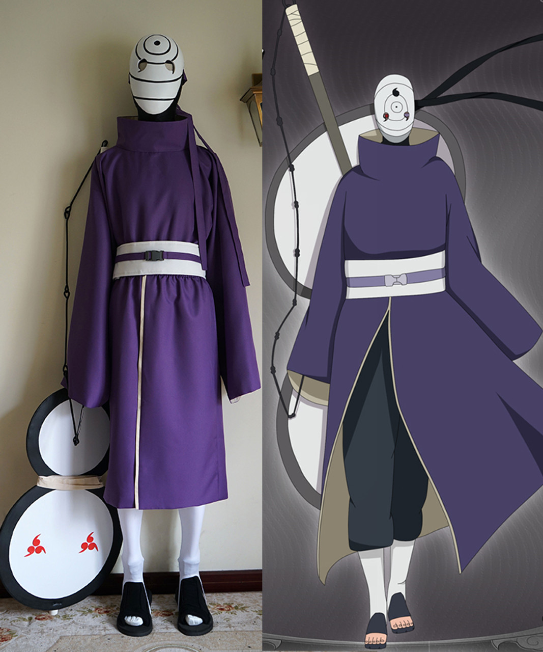 Naruto Cosplay Akatsuki Ninja Tobi Obito Madara Uchiha 