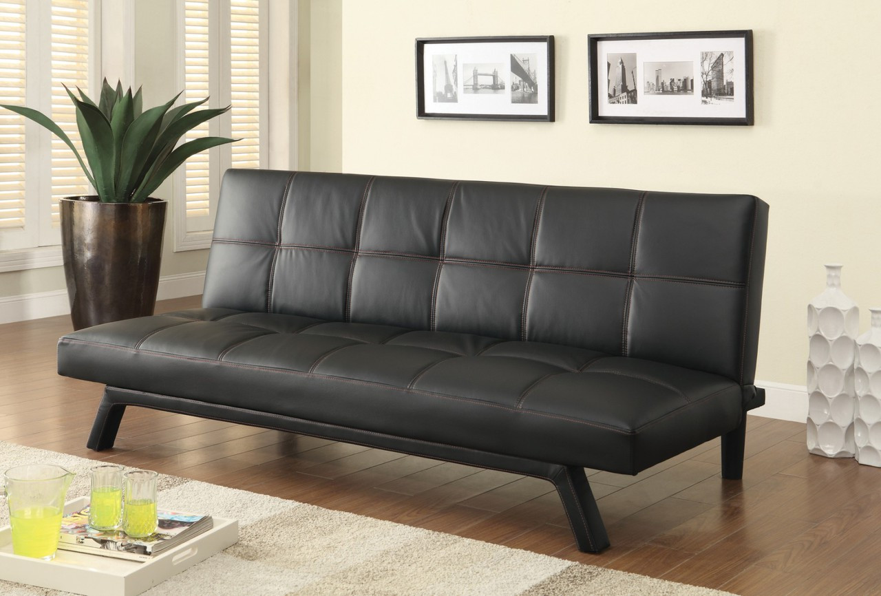coaster butler sofa bed in black dealbeds com