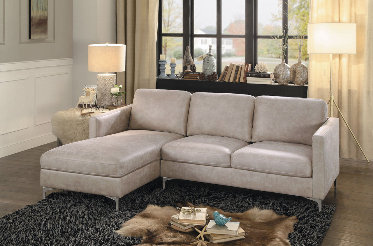 Homelegance Breaux Collection Sectional in Beige - DealBeds.com