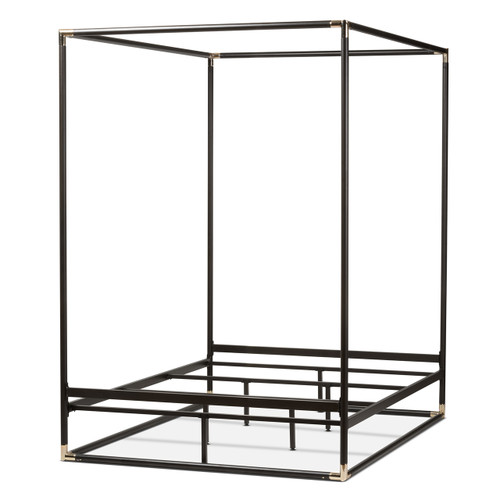 Baxton Studio Eva Vintage Industrial Black Finished Metal ...