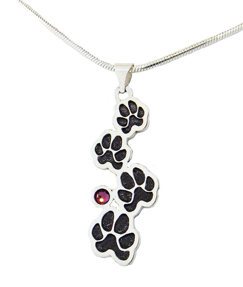Custom Paw Journey Pendant with Crystal Custom Paw Journey Pendant with Crystal