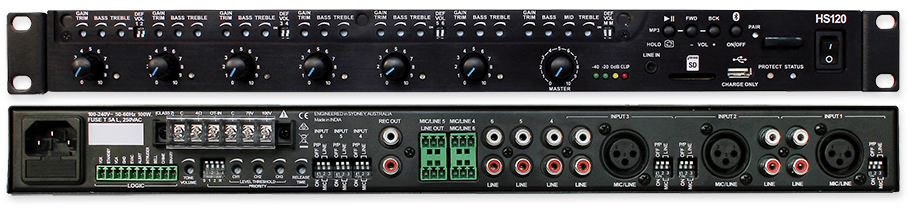 Australian Monitor 60/120/250/500W 1RU Class D Mixer Amplifier