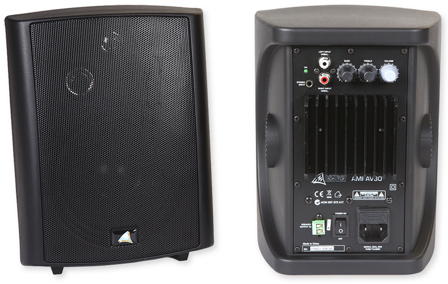 Australian Monitor AMPAV30 5.25” Active 3-Way Stereo Speakers