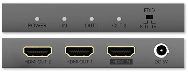 HDAnywhere 1 to 2/4 UHD HDMI 2.0 Splitter Max