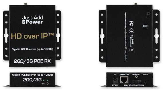 JAP 515PoE 1080p Gigabit PoE Receiver With USB & RS232
