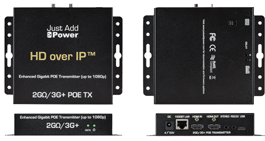 JAP 715PoE 1080p Gigabit PoE Transmitter With Micro USB & RS232