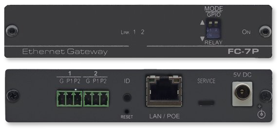 Kramer FC-7P 2-Port Multi-Function GPIO / Relay PoE Control Gateway