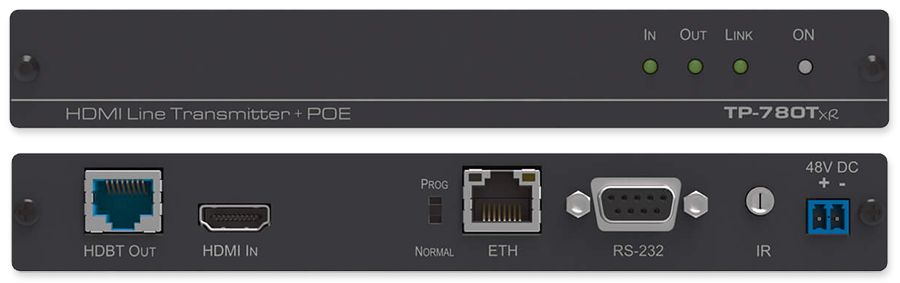 Kramer TP-780TXR 4K60Hz HDMI to HDBaseT PoE Transmitter w/ Ethernet, RS-232 & IR (up to 130m)