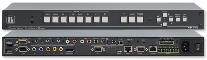 Kramer VP-770 8-Input Presentation Switcher / Scaler with Speaker Output